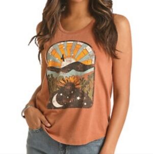 Boho Sunrise Graphic Tank Top
